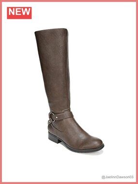 LifeStride Women's X-Felicity Knee-High Riding Boots Block Heel Zip